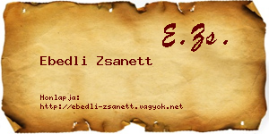 Ebedli Zsanett névjegykártya